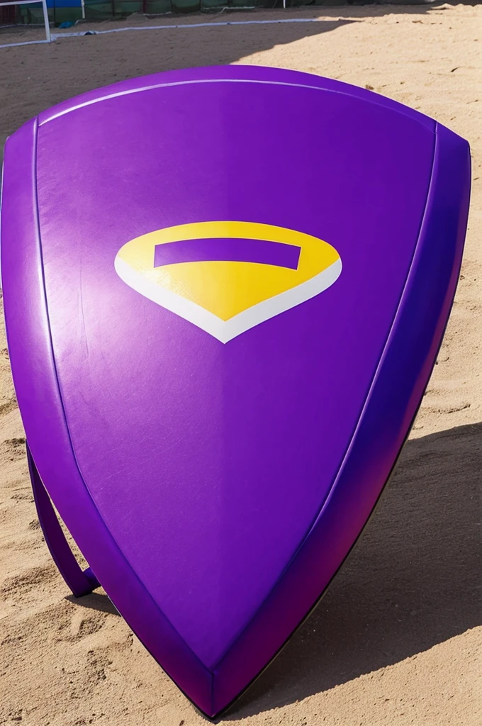 A volleyball-related cobra shield that matches purple