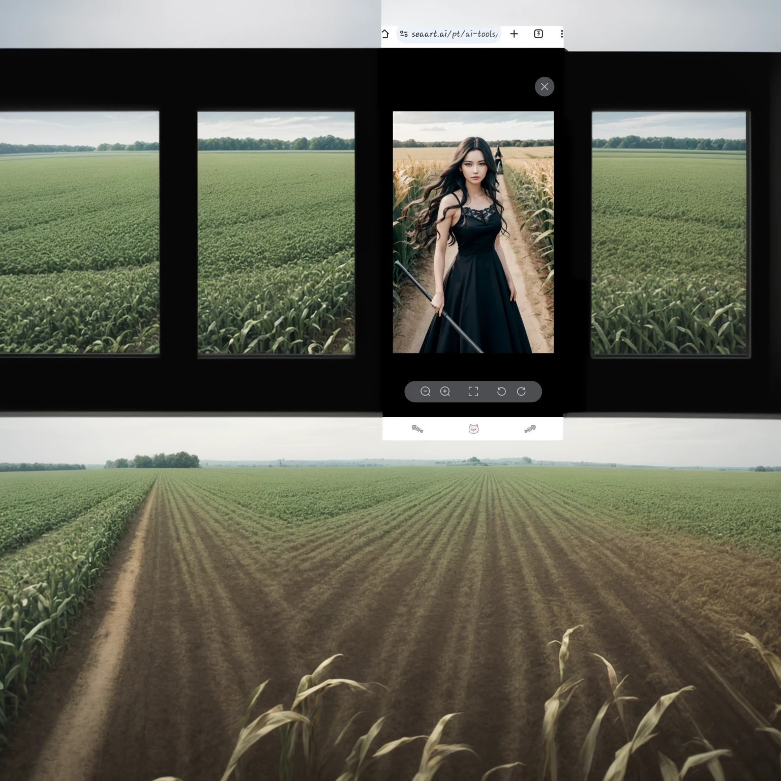 A huge cornfield on a farm