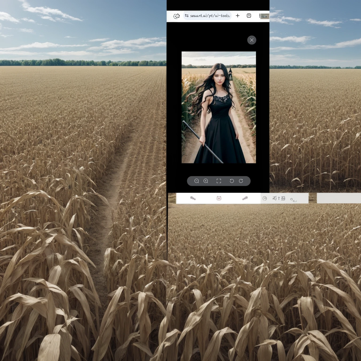 A huge cornfield on a farm