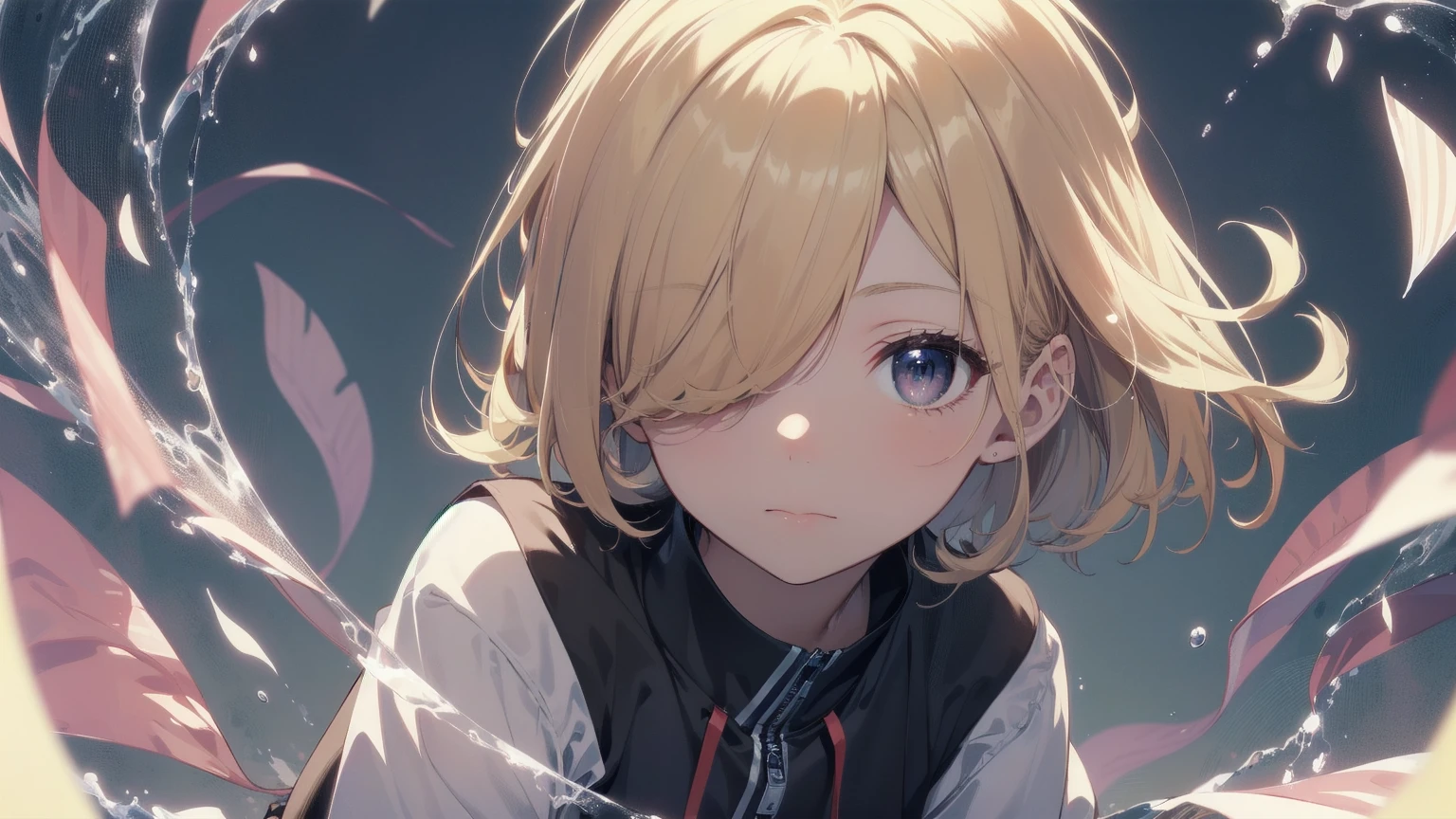 Highest quality, Anime Moe Art Style,Best Anime 8K Konachan Wallpaper,pixiv contest winners,Perfect Anatomy, (Please draw a girl walking sleepily to school...... ),break, 1 Girl, (alone,,,:1.3),high school student, short hair, amount, (Hair above one eye:1.7),All limbs, Full Finger,Medium Chest, Between the legs, Small eyes,accurate black eyes, Very detailed,High resolution,ultra high density skin, Professional Lighting,8K eye detail, (Cute illustrations:1.2),blonde,blonde hair,Expressionless,(Hair on one eye:1.5),Highest quality, Anime Moe Art Style,Best Anime 8K Konachan Wallpaper,pixiv contest winners,Very detailed,High resolution,ultra high density skin, Professional Lighting,8K eye detail, (Cute illustrations:1.2),blonde,blonde hair,Expressionless,(Hair on one eye:1.5),カラフルでカラフルなshort hair,Wearing a yellow apricot colored JK uniform and a white pleated skirt,knee-length white silk,Rin々New and cute,A little sweet