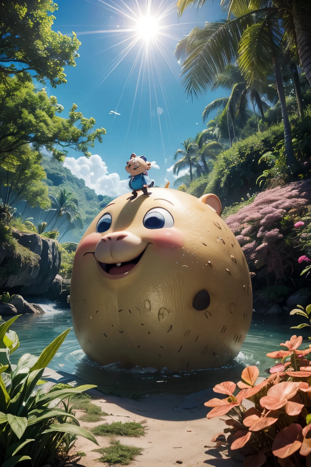 **Itinerary for the Canal  "Mr. potato"**

**Scene 1: Introdução ao Mr. potato**
- **enviroment:** A sunny garden.
- **Action:** Mr. potato, a friendly character with a potato body and interchangeable accessories (eyeballs, gura, etc.), is sitting at a desk. He introduces himself to the spectators, talking about his ability to transform into different characters.

**Scene 2: Adventure in space**
- **enviroment:** outer space.
- **Action:** Mr. potato usa uma roupa espacial e se aventura pelo espaço, meeting friendly aliens. They play and learn about planets and stars.

**Scene 3: Submarine Expedition**
- **enviroment:** The bottom of the sea.
- **Action:** Mr. potato veste um traje de mergulho e explora os recifes de coral. He finds colorful fish and teaches about marine life and the importance of protecting the oceans.

**Scene 4: At Grande Aventura na Selva**
- **enviroment:** A lush jungle.
- **Action:** Mr. potato se transforma em um explorador e junto com seus amigos animais, like a stuffed monkey and tiger, discover incredible plants and animals. They learn about environmental preservation and the cycle of nature.

**Scene 5: Moral Lesson**
- **enviroment:** Casa do Mr. potato.
- **Action:** Mr. potato reúne todos os amigos que fez durante suas aventuras. It teaches an important lesson about friendship, respect for the environment and the importance of using imagination.

**Scene 6: farewell**
- **enviroment:** Returning to the initial garden.
- **Action:** Mr. potato agradece aos espectadores por terem acompanhado suas aventuras e os convida a continuarem explorando e aprendendo junto com ele. He says goodbye with a cheerful wave.

**end.**

This basic script can be expanded with dialogue, More detailed character interactions and catchy music create an educational and fun show for kids.