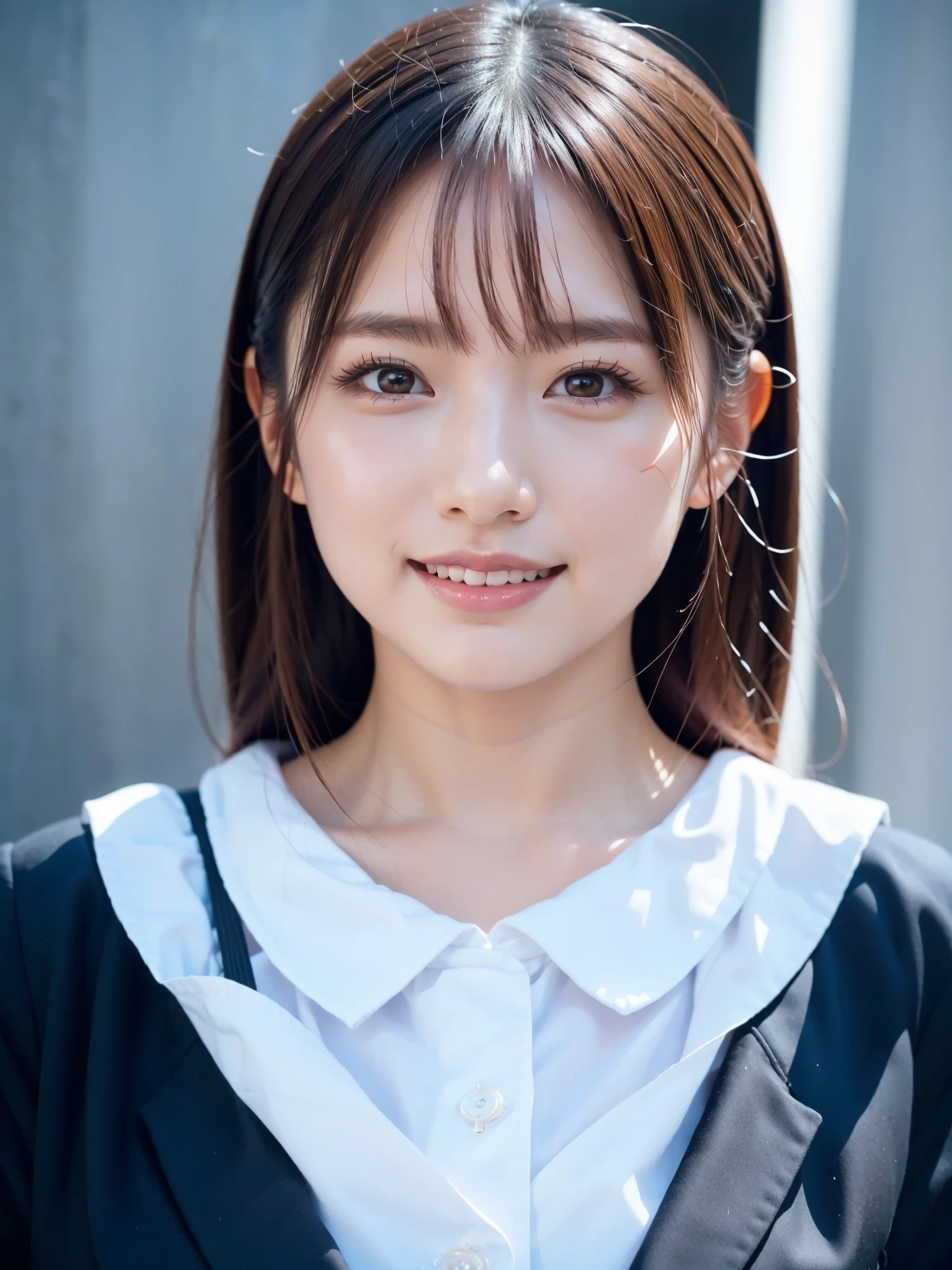 (Tabletop:1.3), (8K, Realistic, RAW Photos, Highest quality: 1.4), Japanese, (One Girl), Beautiful Face, (Realistic Face), (Black Hair), Beautiful hairstyle, Realistic eyes, Beautiful attention to detail, (Realistic Skin), Beautiful Skin, Charm, Ultra-high resolution, Surreal, Very detailed, Golden Ratio,.)、One girl、cute、Laughter、Mouth closed、Beautiful details、Beautiful nose down to the last detail、Esbian all over、Wet your hair、Giant Dalcefo、pork、、Thighs Thighs Thighs Thighs,Long upper body hair