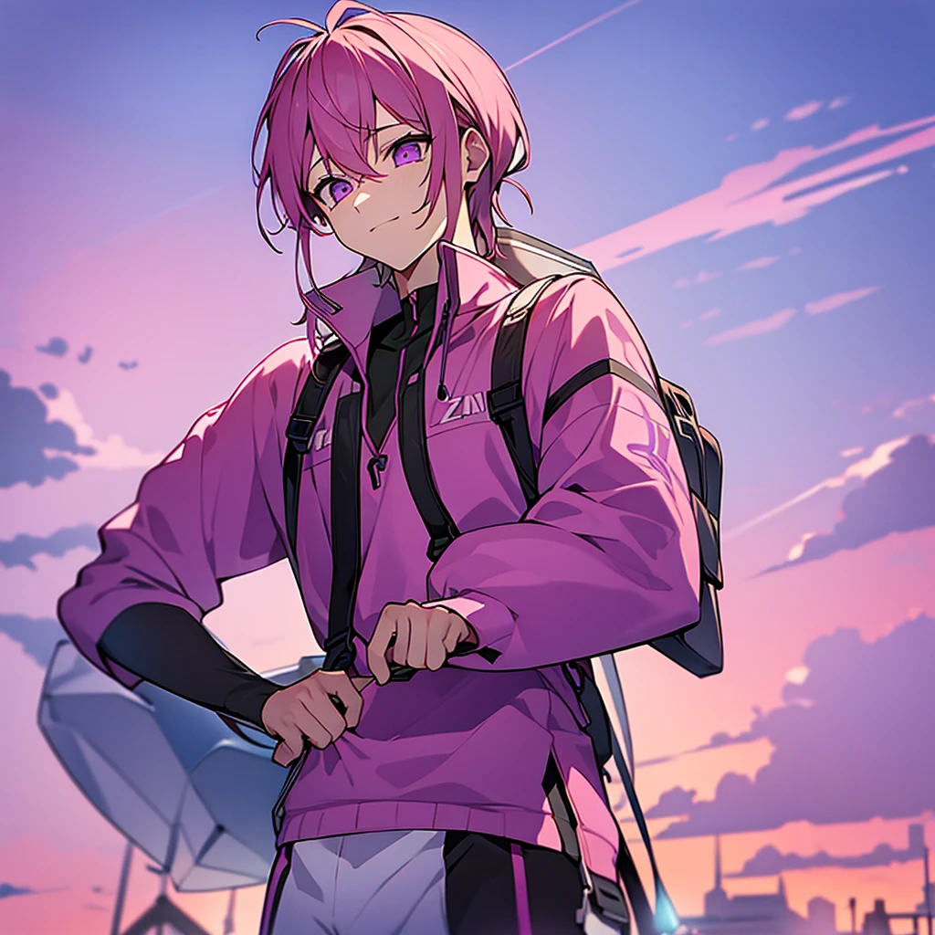 www.ReturnsDealz.de big in the purple pink sky on the z hangs Grogu with many small packages in his hand
