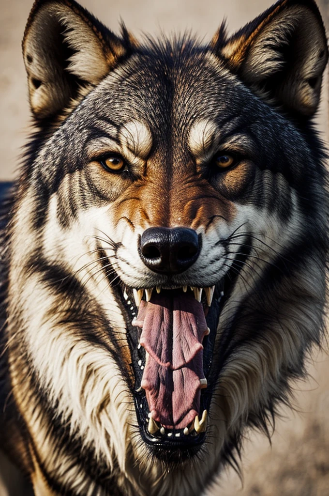Drofe art wolf face