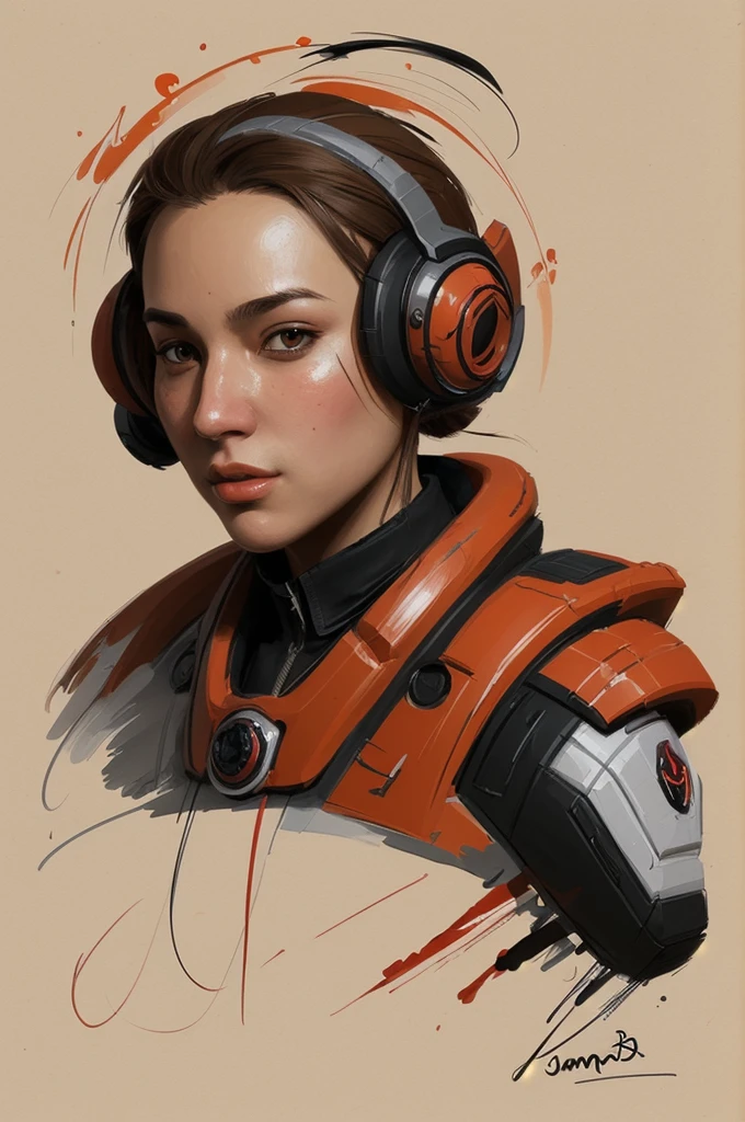 concept art by jama jurabaev, brush stroke, scientist, scifi, trending on artstation, high quality, extremely detailed