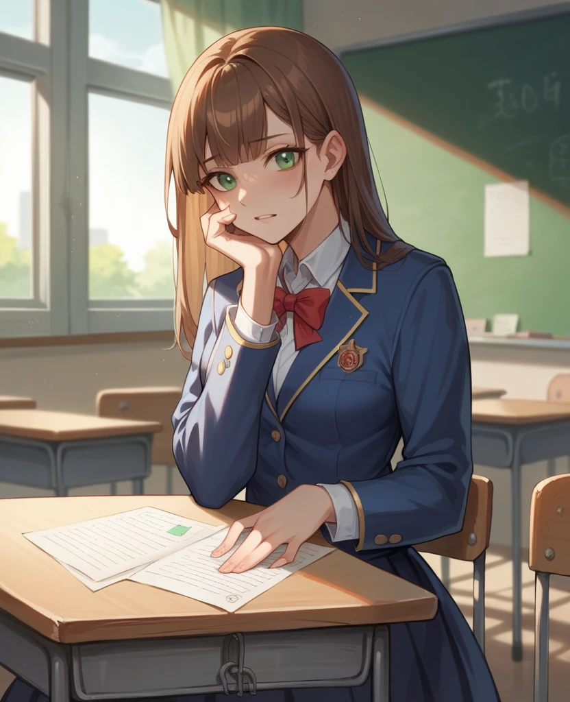 ((Best Quality)), ((Masterpiece)), (detailed)
woman with brown hair, green eyes and submissive look, in school classroom, puesta en cuatro 🍑
patas desnuda
