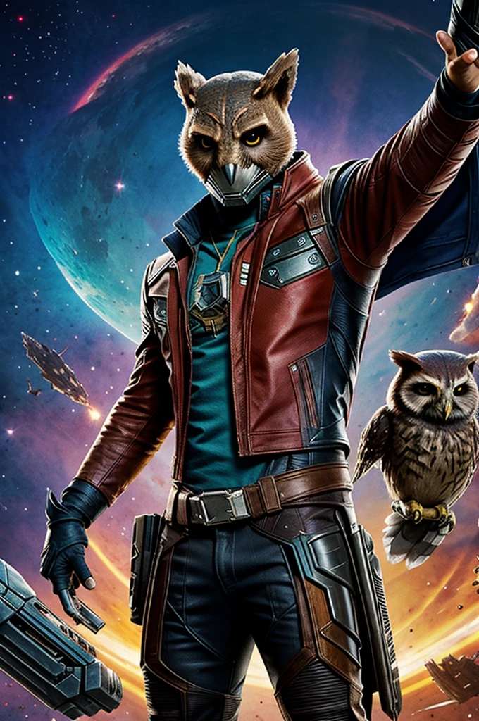 Guardians of the Galaxy style owl 