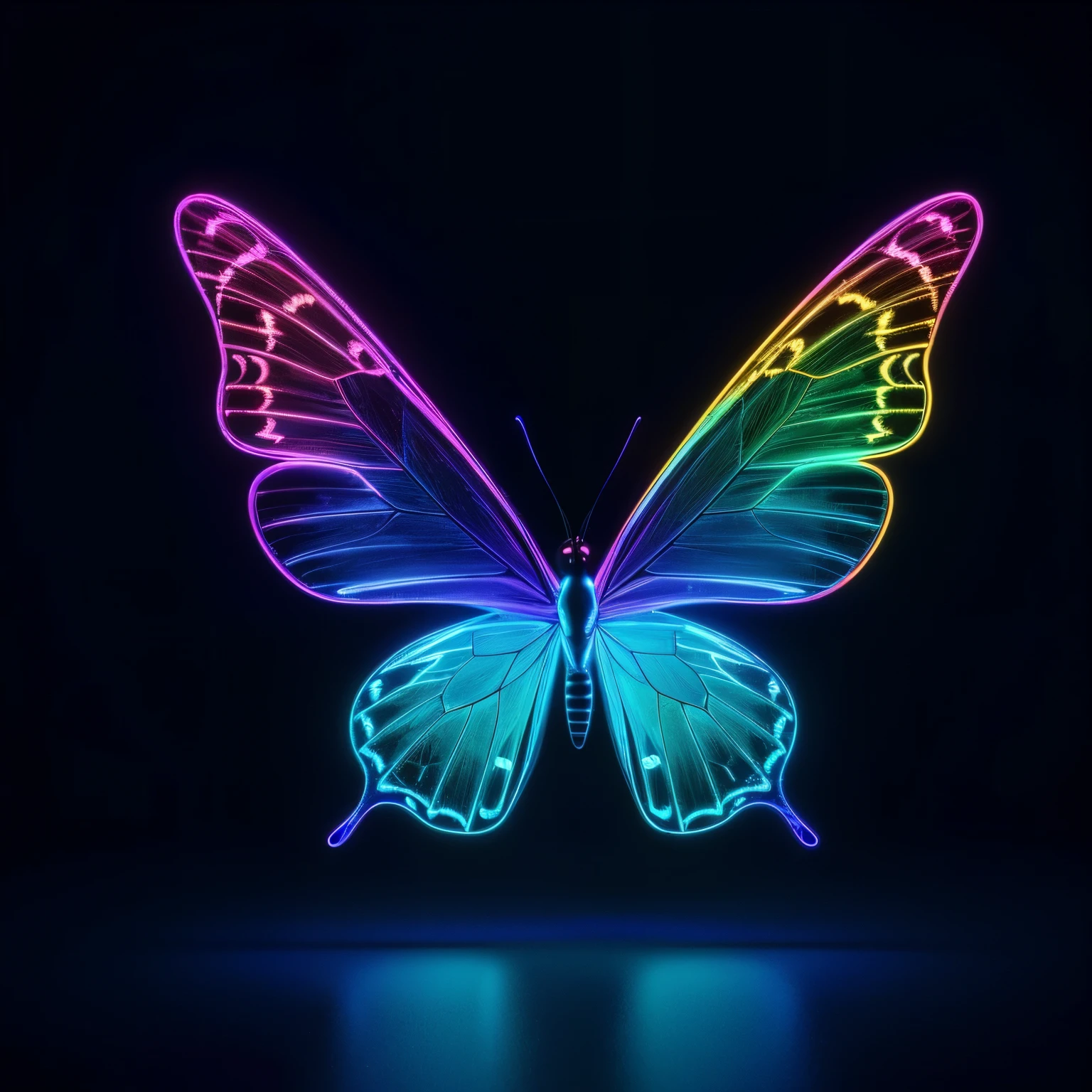 Black Light Art, (closure_Glowing Butterfly), Psychedelic, mystery, Octane Rendering, improve, complex, (best quality, masterpiece, representative work, Official Art, professional, Unity 8K wallpaper:1.3)