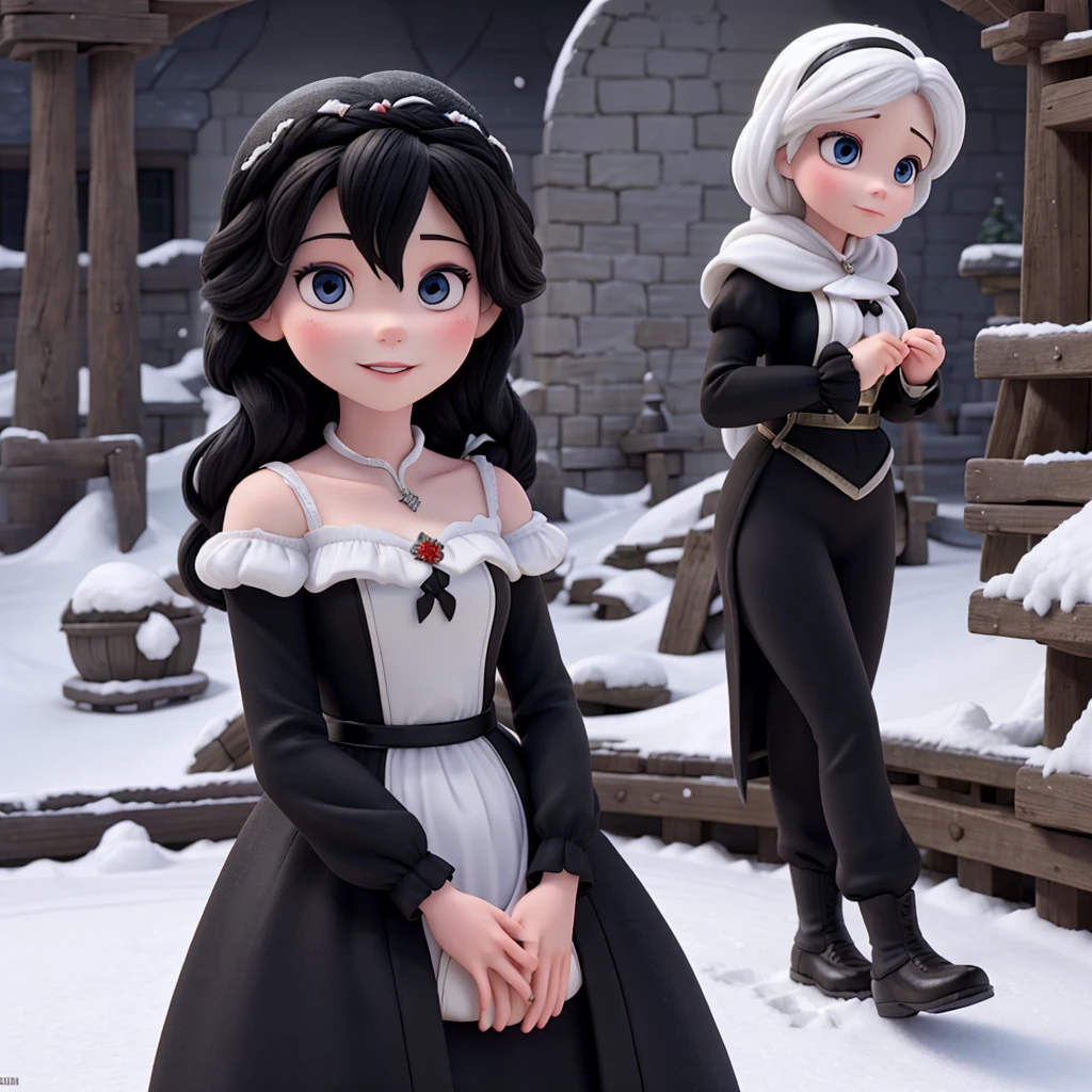 Fralozen in black killing snow white