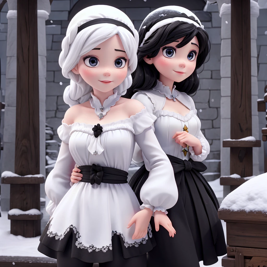 Fralozen in black killing snow white