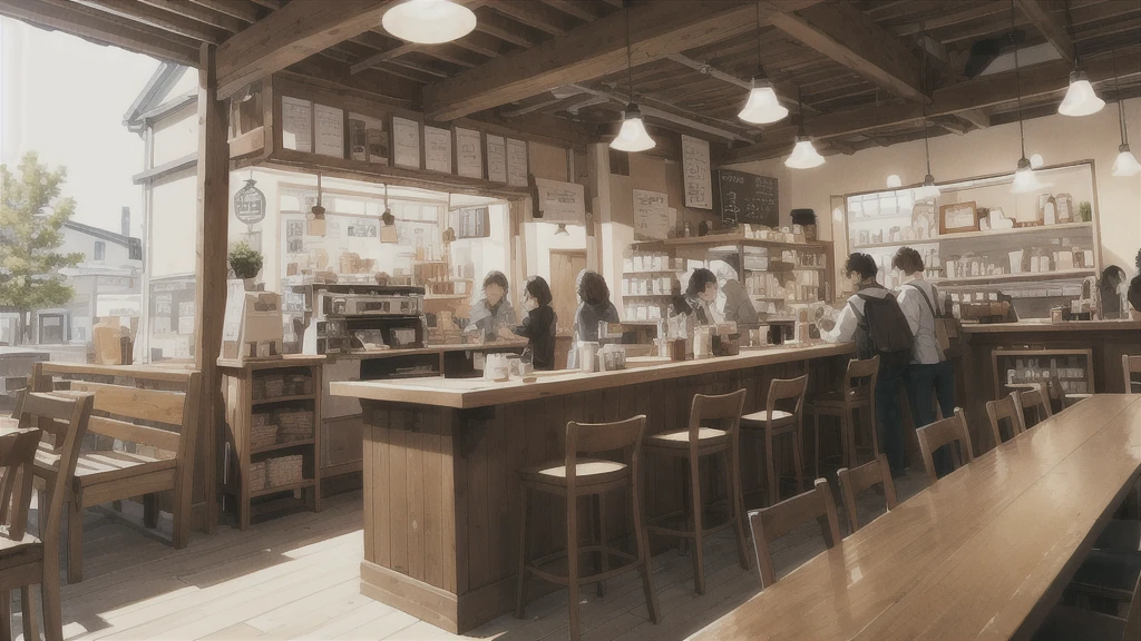 cafe、coffee、Inside the store、机の上にcoffeeカップ、study