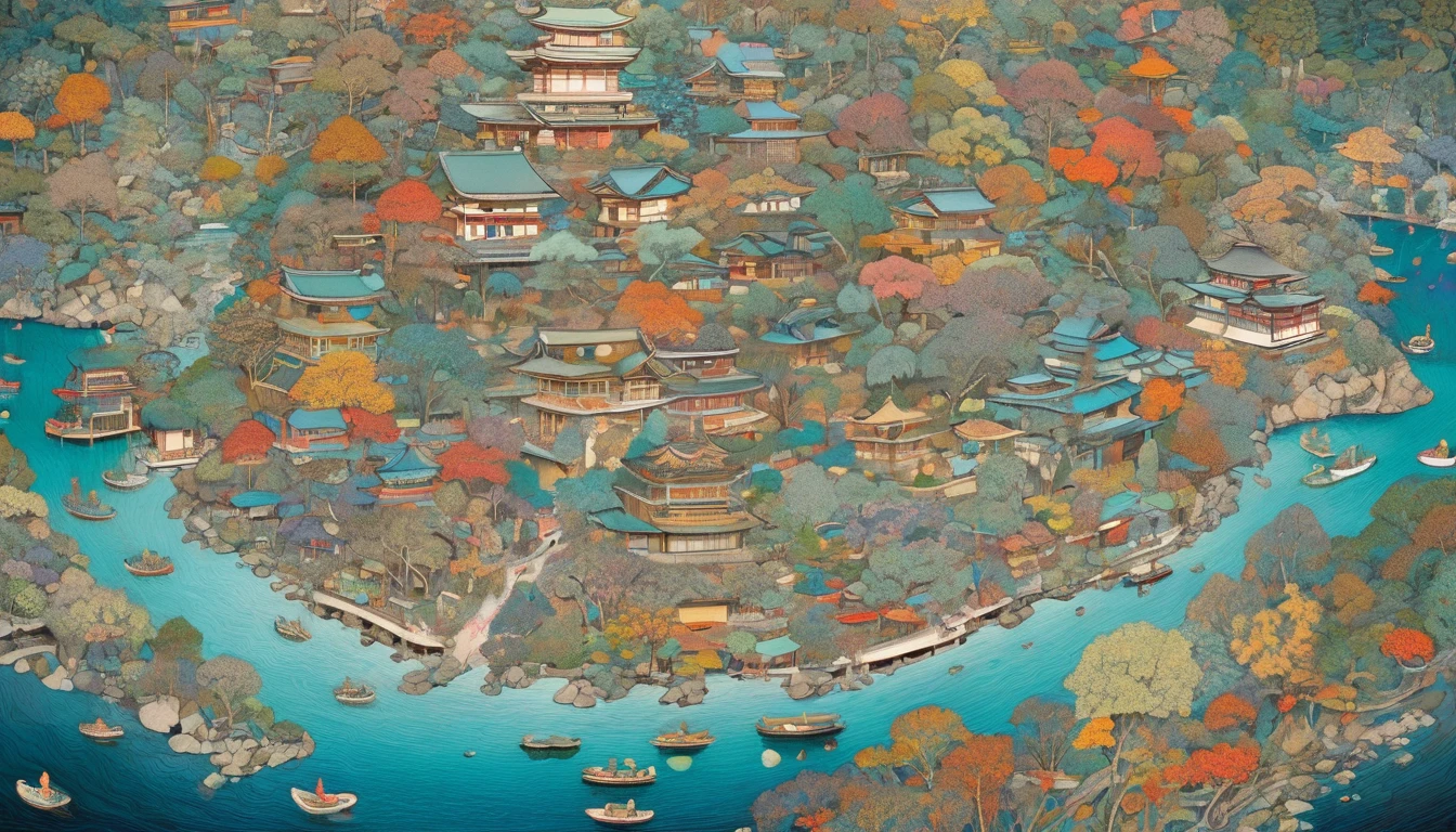 One girl, Japan, They are, (art:Hiroshi Yoshida ) Super detailed, beautifully、aesthetic,
masterpiece, Highest quality, Realistic, zenTangle, Mandala, Tangle, enTangle, フラクタルart, Very detailed, Dynamic Angle, The most beautiful form of chaos, elegant, Brutalist design, Vibrant colors, Romanticism, silk,