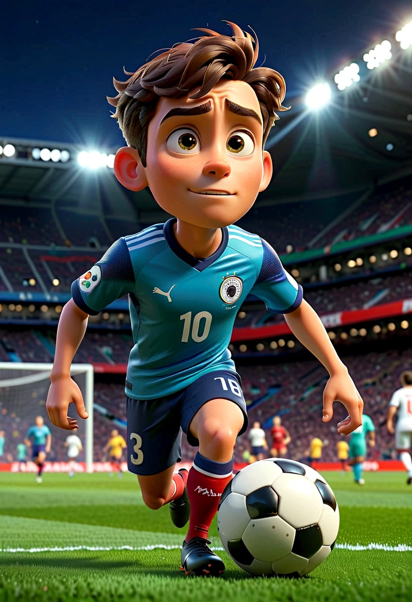 Pixar style,3d,soccer player