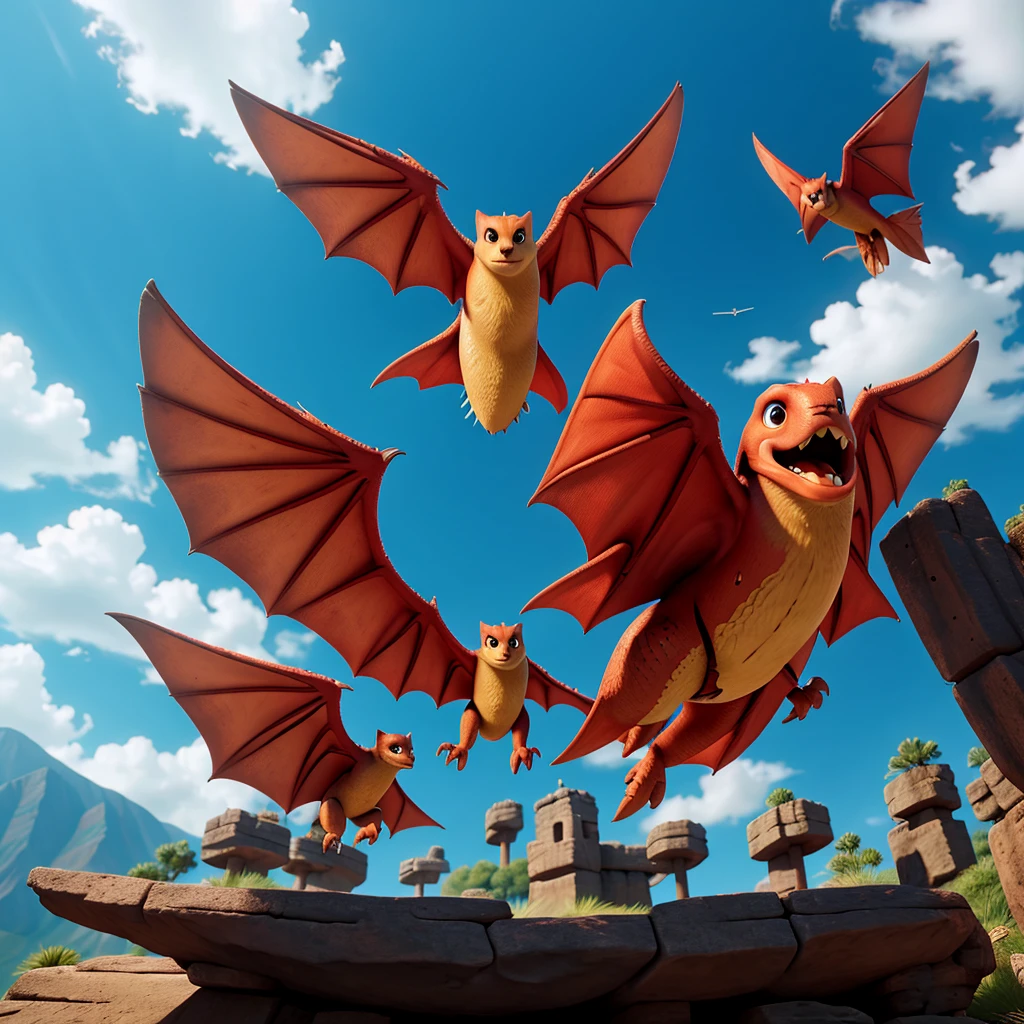 Caraxes flying with Daemon in Harenrral