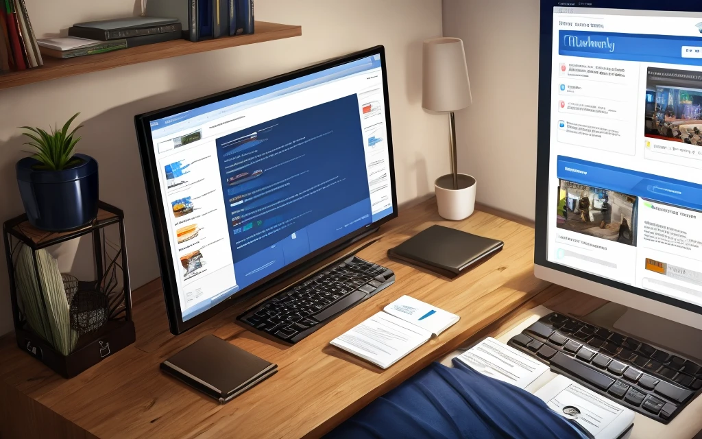 Thousands of followers on my website. Social media traffic. Young man at the computer money