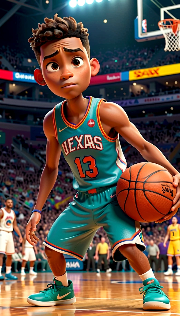 Pixar style,3d,basketball player