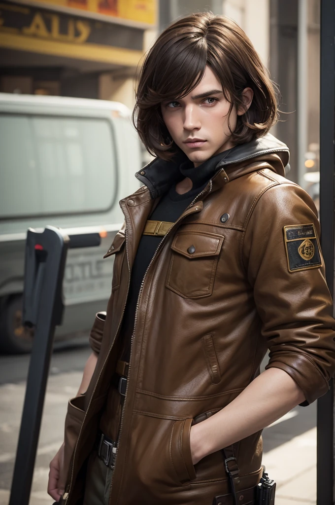 free fire style characters brunette male