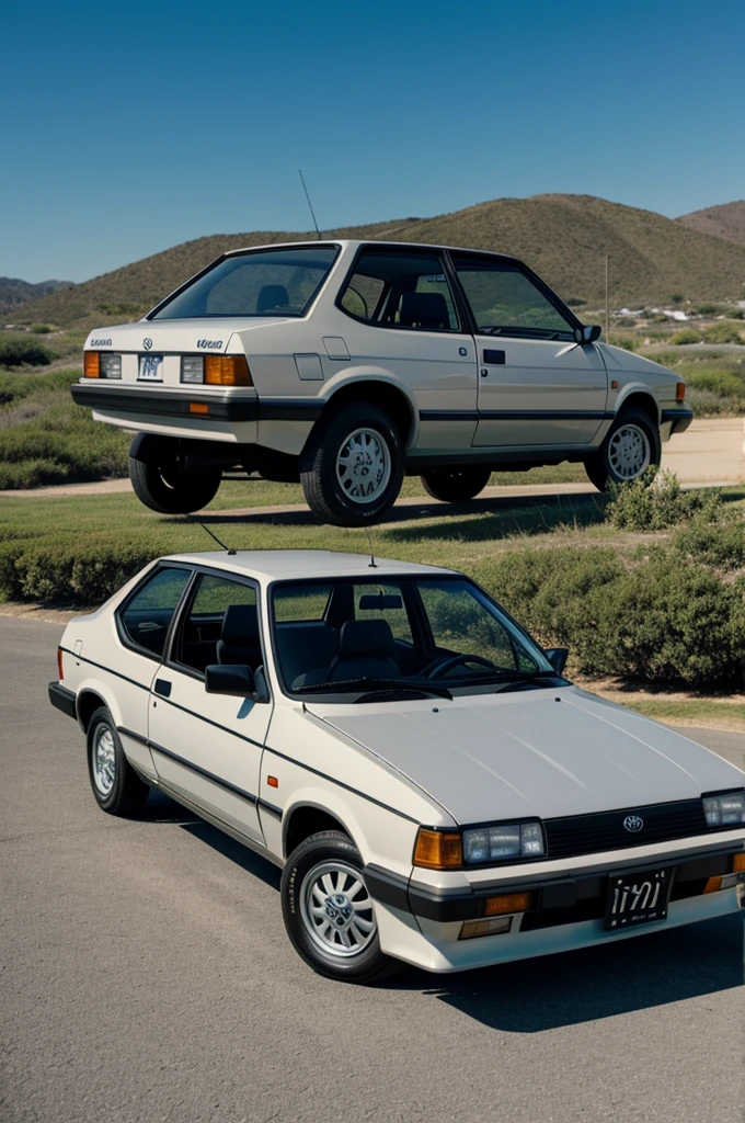 A 1986 Toyota Corolla fx in nard gray