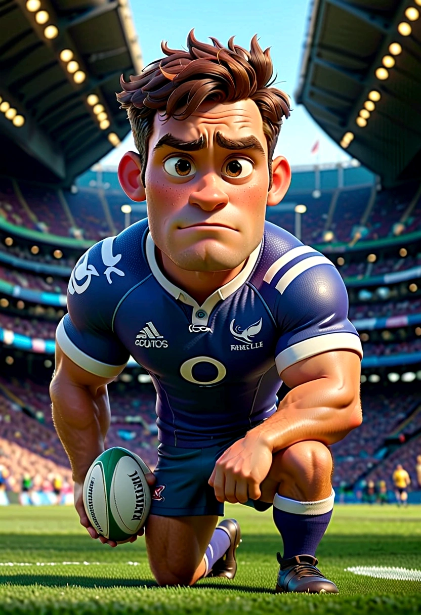 Pixar style,3d,Rugby Player