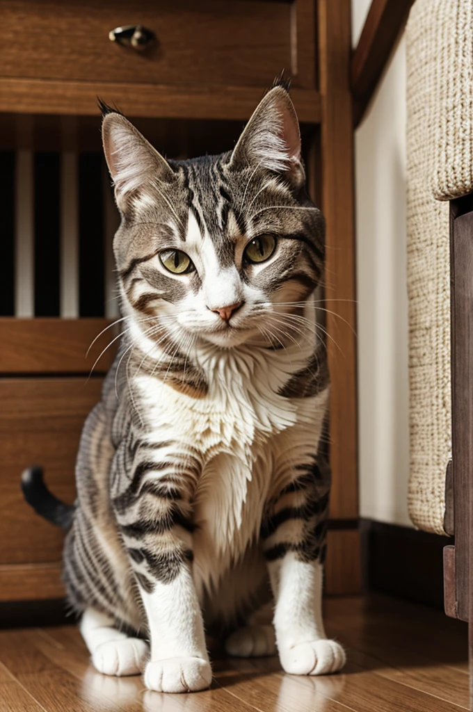 Cat begging