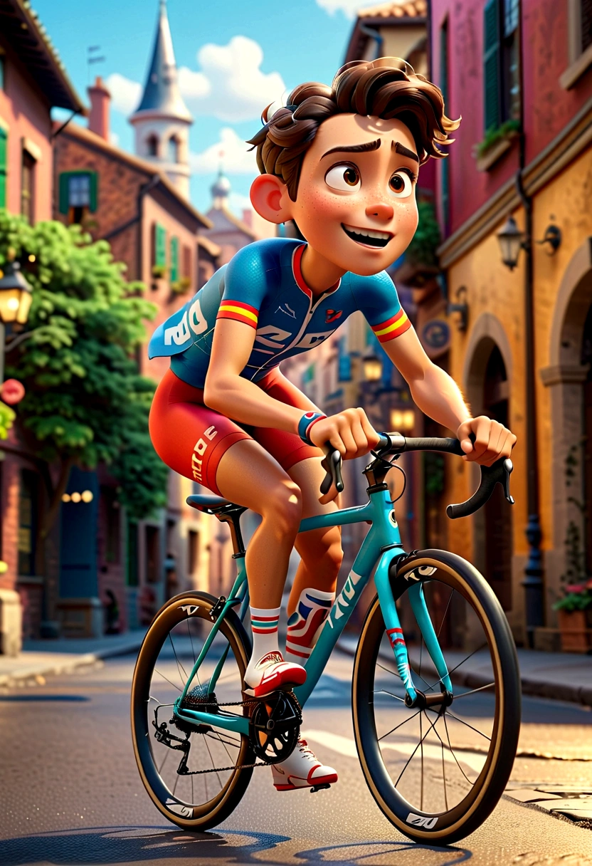 Pixar style,3d,Cycling athlete