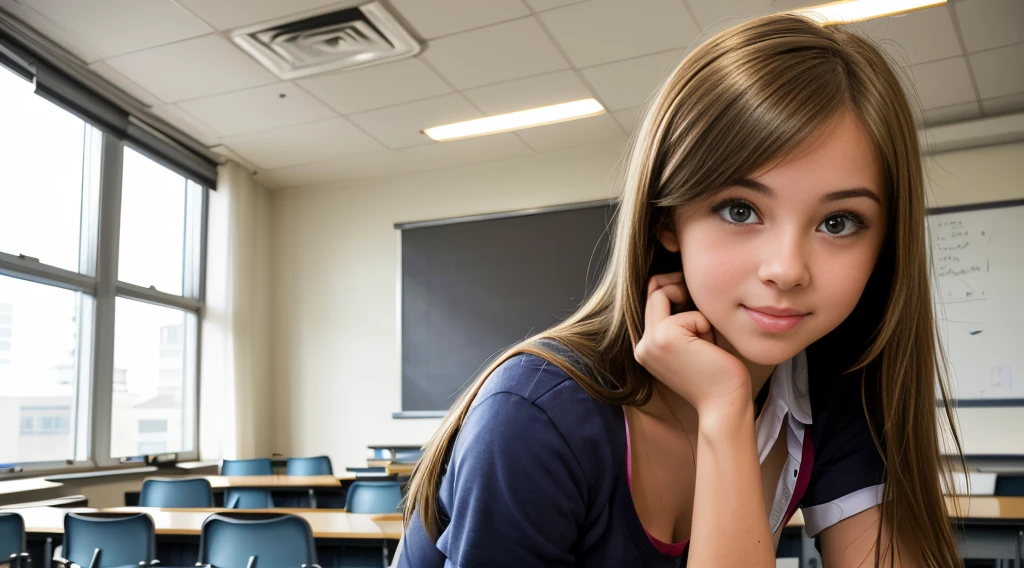 girl in the class flirting