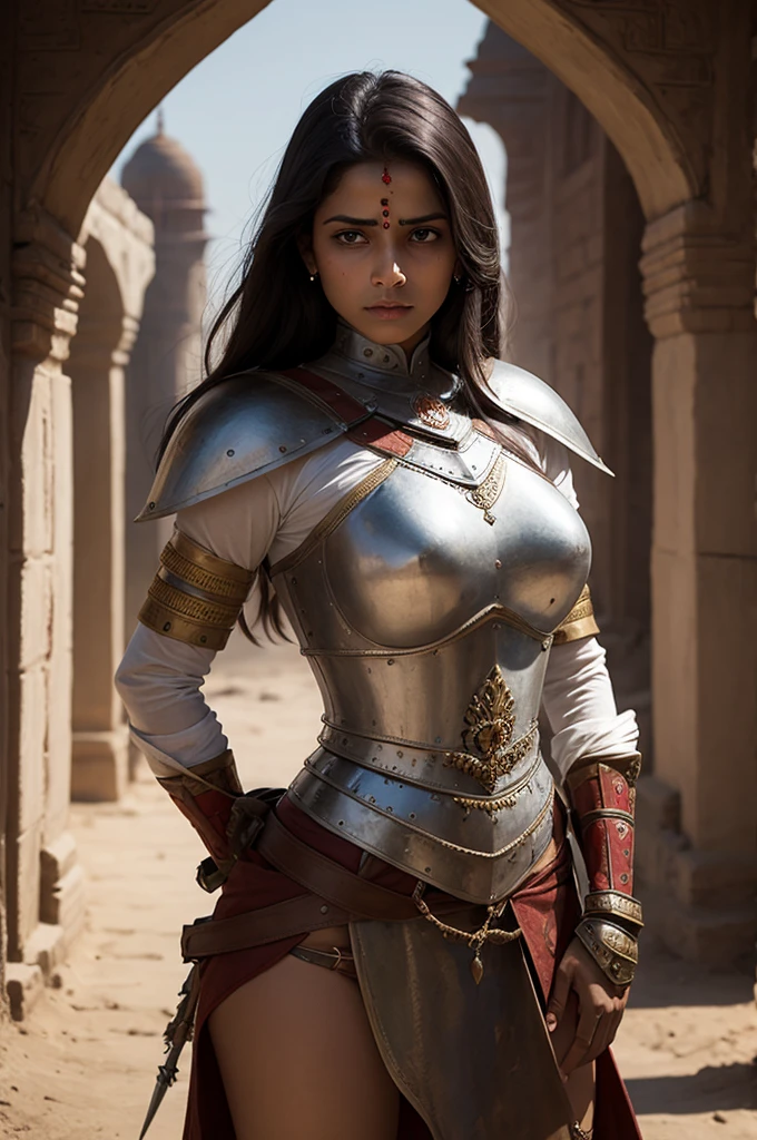 a woman medieval warrior India