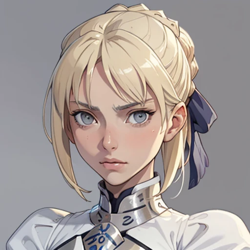 (masterpiece), (best quality),(portrait),(bust up),1girl,solo,(sharp focus),blonde hair,gray eyes,(ancient girl:1), ancient luxurious long clothes,old school fantasy art,((simple background)),super shiny face,Ultra Glossy skin,a little sad,shine,aasaber,artoria pendragon \(fate\), saber,saber_fatestaynightufotable