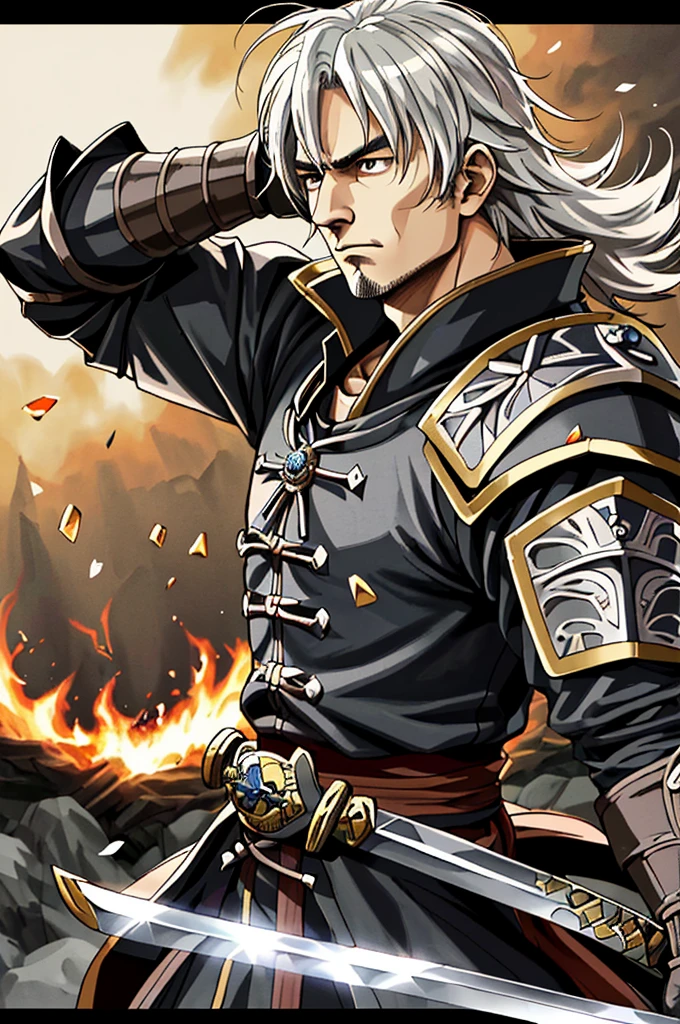 Highest quality,High resolution,((Bosel_Langrisser)) ,mask,(隠れたface),Fist of the North Star,samurai,One person,warrior,armor,(black_coat),male,One personで,Middle Age,(face_Wrinkles),Swordsman,strongest,Anime Style,(Limbs),(Full Finger),(Accurate fingertips), (The finer details), (Super detailed),(Japanese sword:),4K,(high resolution),whole body, (Front angle), Looking at the camera,masterpiece,(Subtle details),(Intricate details),Octane Rendering,(Hyper Detail),