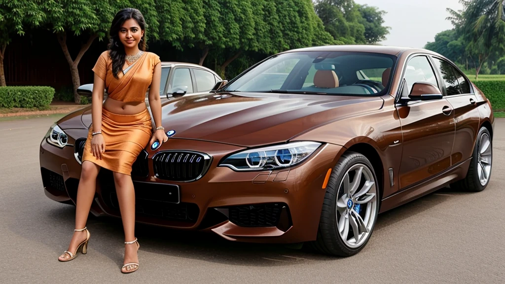 Indian rich man bmw with many girls 