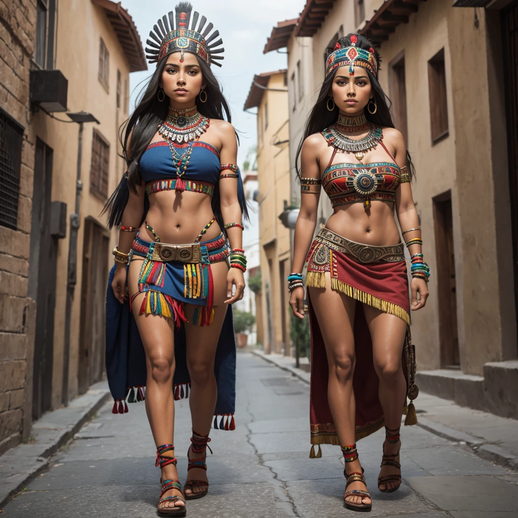 Full body Aztec woman