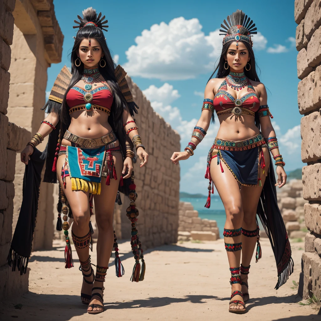 Full body Aztec woman