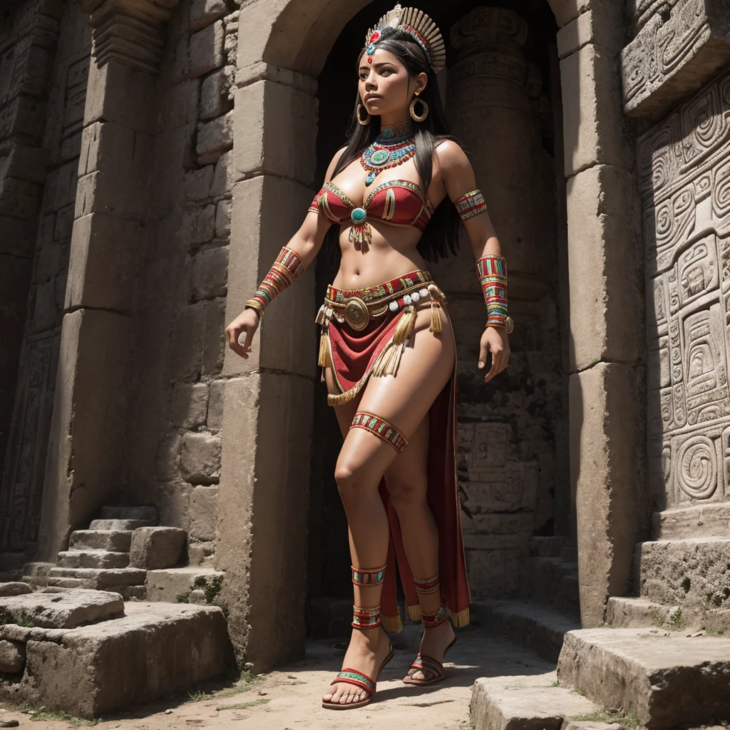Full body Mayan woman