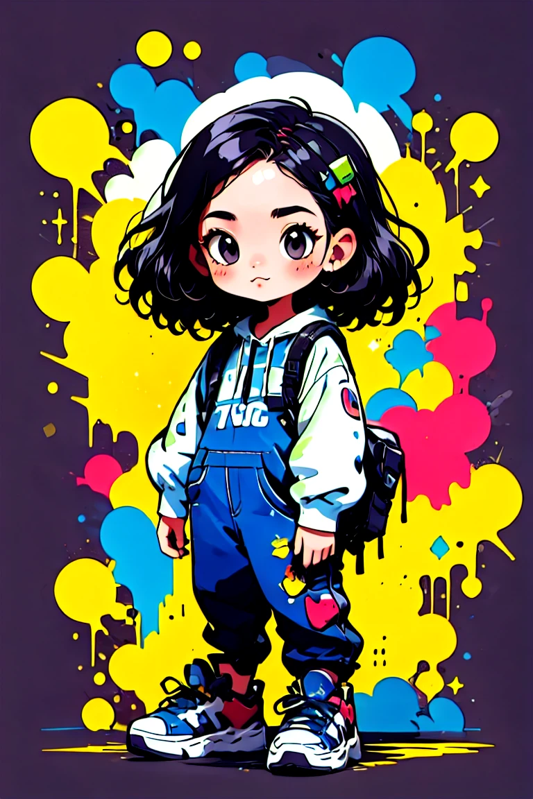 Sticker,Masterpiece,best quality,highres,high quality, mj-tyg,solo,(1girl:1.1),happy,Black background