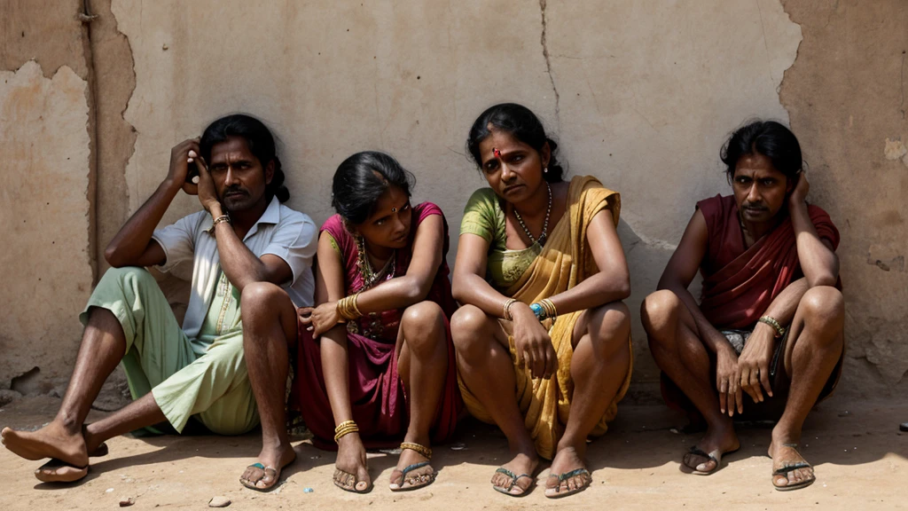 Poor people India