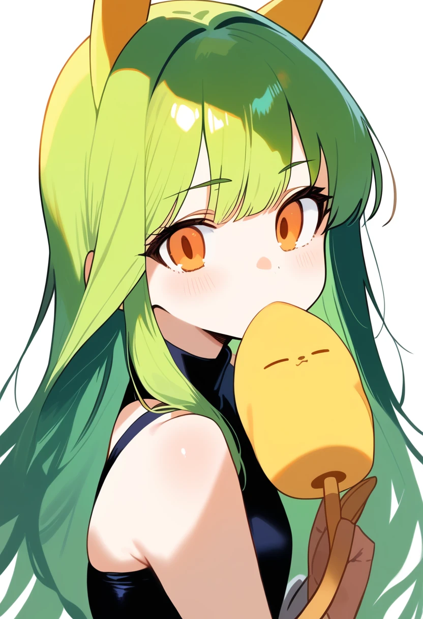 1girl, ultra high res, green hair,