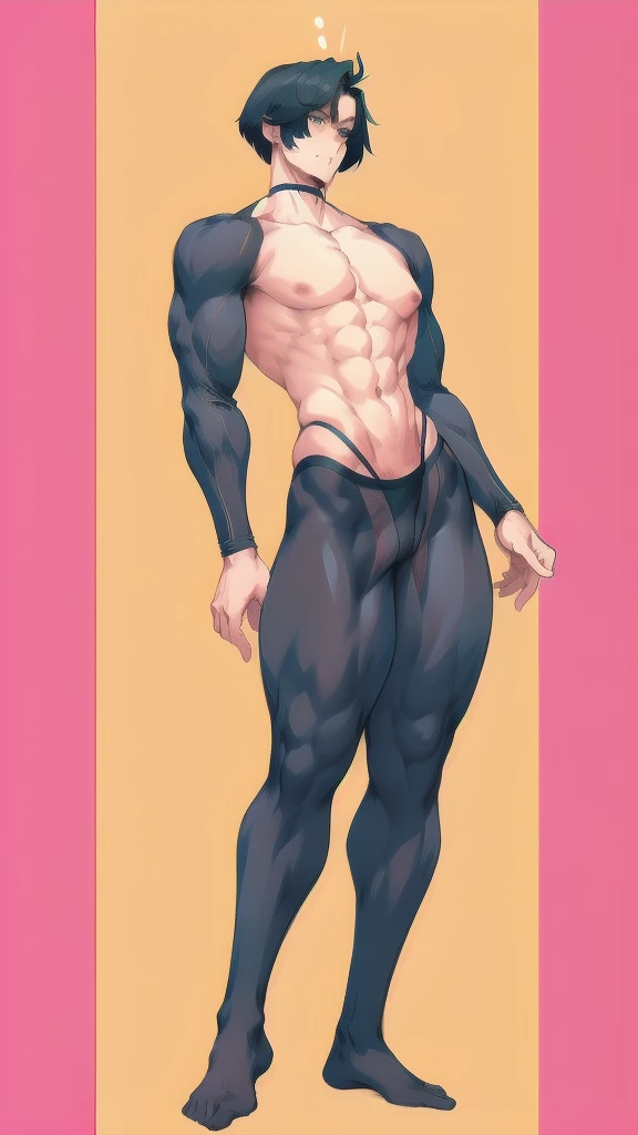 full body in image, masculine pose, short hair, full man, naked, male body, slender body, short hair, full body, hot body, sexy male y, dinamic pose, six patch. detalied pose, body, simple background, expressive face, focus on face, line art, sketch