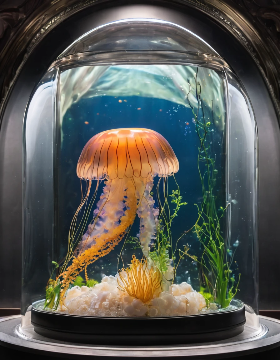 Jellyfish in a glass dome