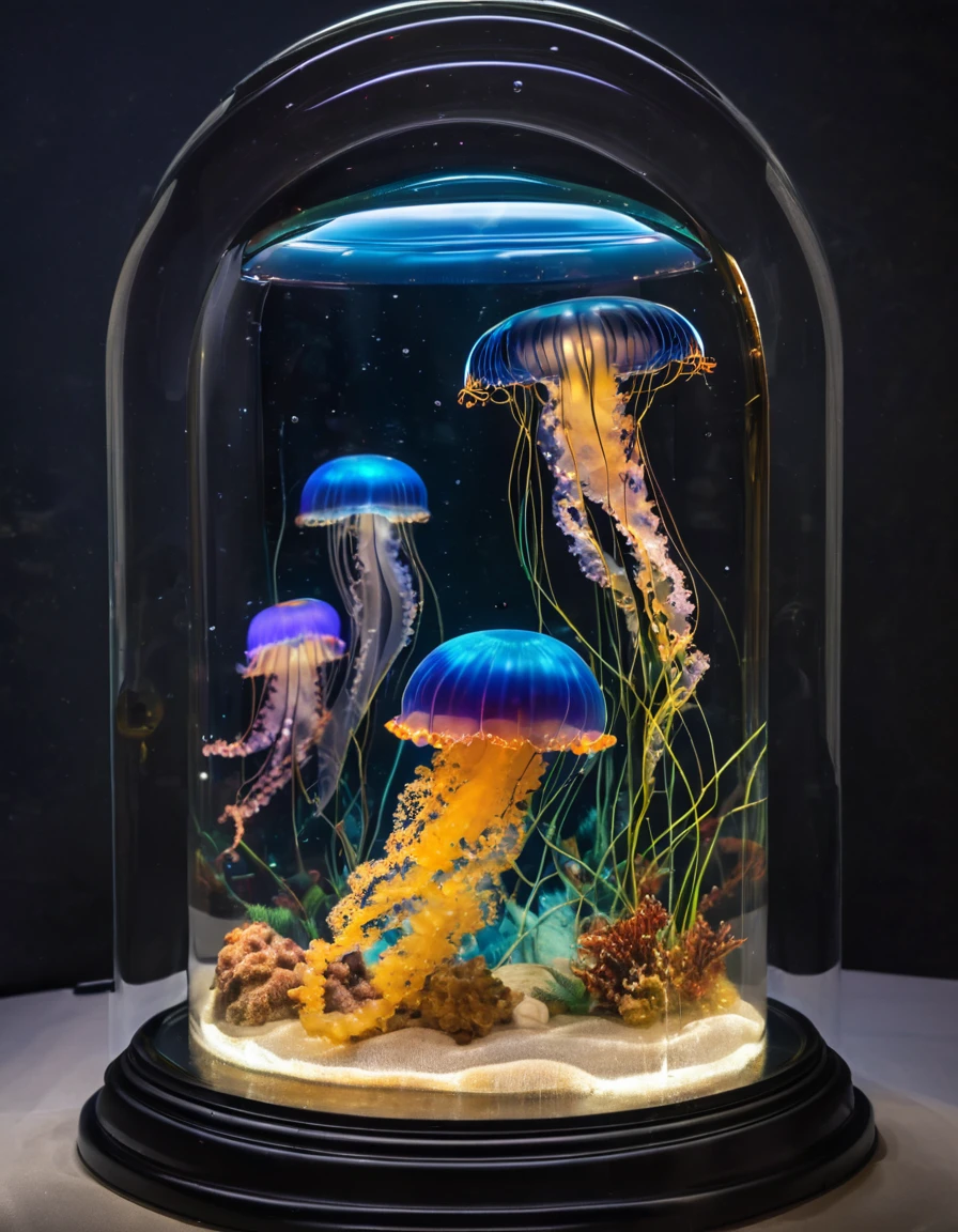 Jellyfish in a glass dome