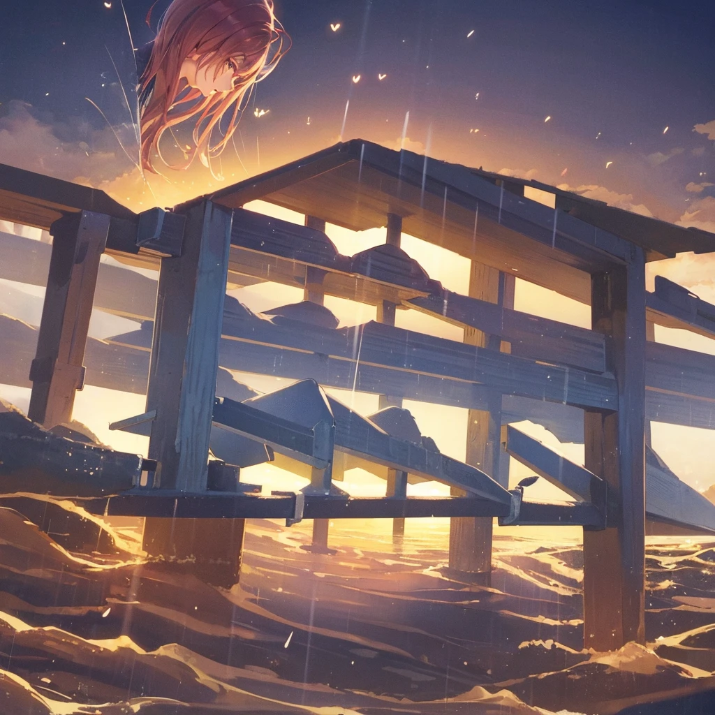 love live! school idol project,love live!,nishikino maki, love live! style, high close up, looking away, fly up to the cloudy regions, flying sweatdrops, ?????????????, dress, rain, rotational symmetry, very fine 8KCG wallpapers, extremely detailed CG 8k wallpaper, Very detailed CG unified 8k wallpaper,