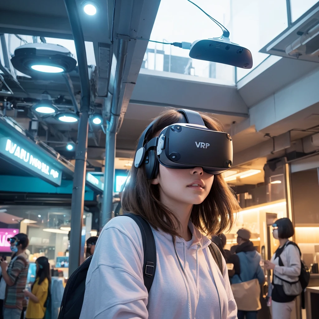 Got it。Imagine the following illustration::
1. **VR goggles shape**: Incorporate VR goggles with features similar to Apple Vision Pro into your illustrations.。especially、It's important that the design and color of the goggles reflect the distinctive features of Apple products.。
2. **Setting the usage scene**: Set up a scene where the depicted person is using VR goggles indoors and outdoors。for example、The use of devices in comfortable interiors,、You can picture yourself operating in a futuristic urban environment.。
3. **Realistic facial expressions and poses**: Ensure that people using VR goggles have natural facial expressions and poses。They seem to be interested in technology.、It is important to express that you are enjoying the VR experience.。
4. **Bright and vibrant colors**: Embrace the bright and vibrant colors you associate with Apple products。hereby、Emphasize a modern and innovative image。
Combining these elements、You can draw an illustration of a person using VR goggles similar to Apple Vision Pro.。For your reference、Think specifically about the image you want to portray.。