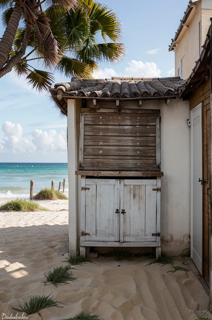 je voudrais un autre décor sur une ile au bord de la plage avec des palmiers