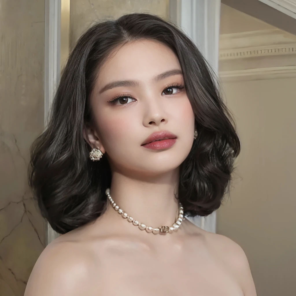 jennie pink black, Portrait of Jennie from Blackpink, Beautiful young Korean woman, leaked image, Kim Jennie the Blackpink