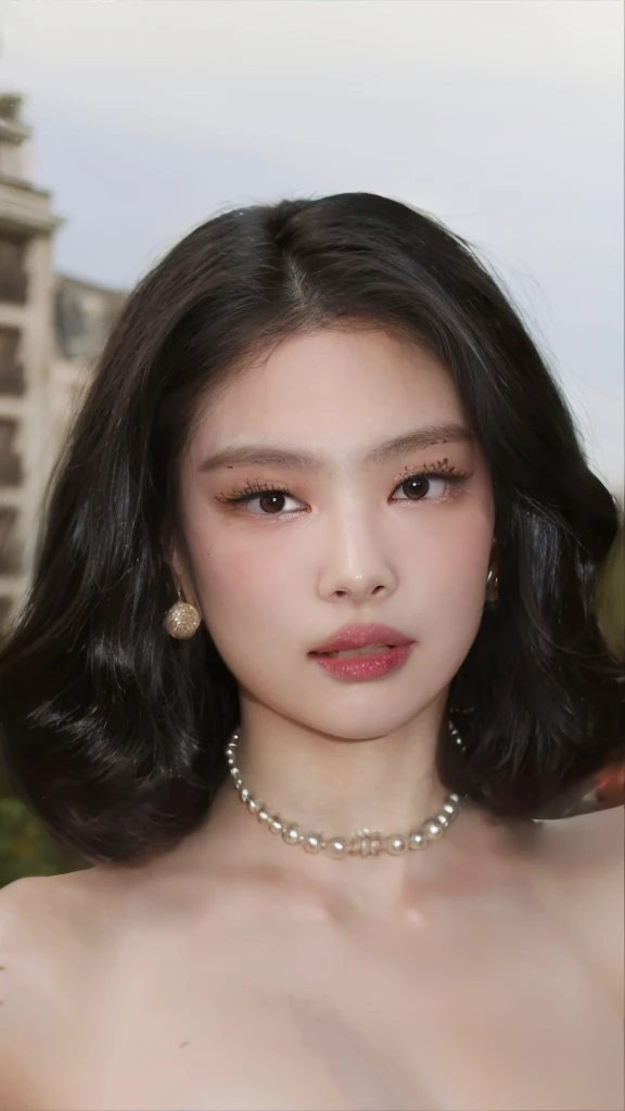 jennie pink black, Portrait of Jennie from Blackpink, Beautiful young Korean woman, leaked image, Kim Jennie the Blackpink