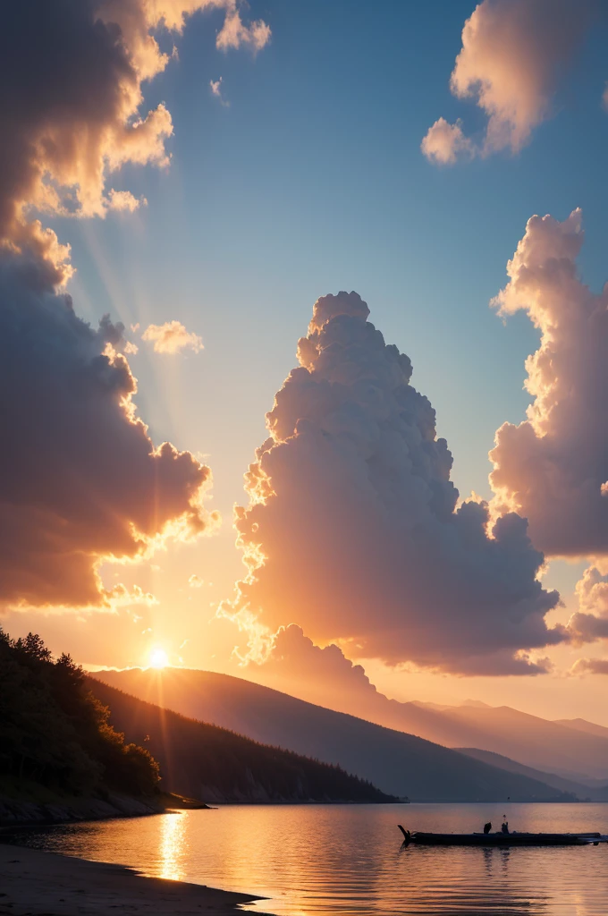 Spiritual Renaissance:An image of a sunrise over a calm body of water, symbolizing the purity and spiritual renewal mentioned in John 3:5, where Jesus talks about being born of water and the Spirit.