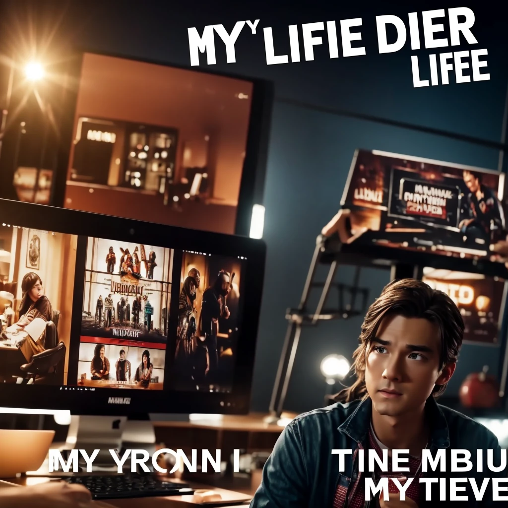 Thumbnail, for YouTube video, themed Movie Teaser, called "my life"