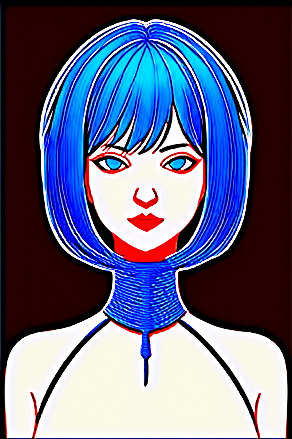 masterpiece,best quality,1机械女孩,Delicate face,shadow,8K,Extremely sharp,Metal,complex,Accessory details,Cool colors,Egyptian details,highly complex details,rending on cgsociety,Face the camera,Mechanical limbs,Mechanical cervical fixation,Wires and cables to the head,Killing machine,Ghost in the Shell,((Anime art style)),