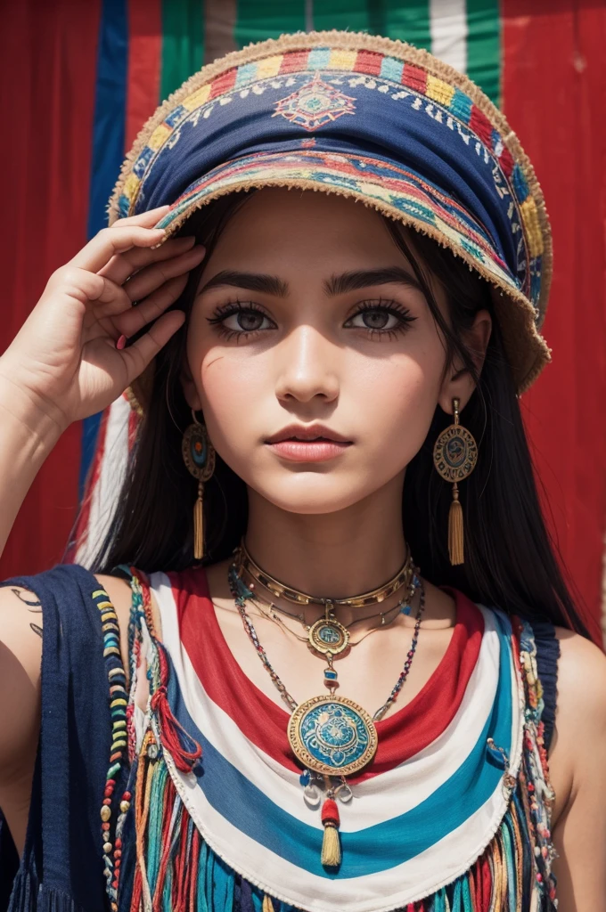 create the flag of the gypsy people
