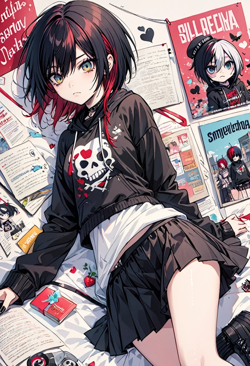 1girl, emo, adult