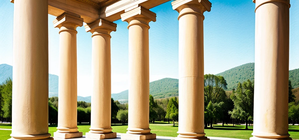 2d, seamless, 21:6, statues, Columns, Renaissance, watercolor,
